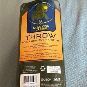 Halo Master Chief Throw Blanket - Blue and Orange